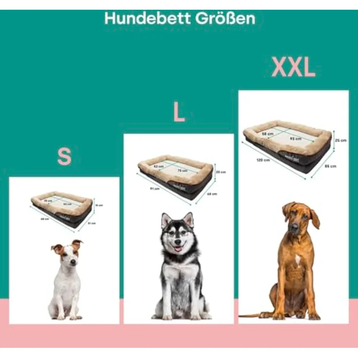 Emmi-pet Orthopädisches Hundebett, Ergonomisches Hundesofa für sehr große Hunde, 120x85x25cm, waschbar, rutschfest, langlebig & atmungsaktiv, körperformanpassend – Bild 2