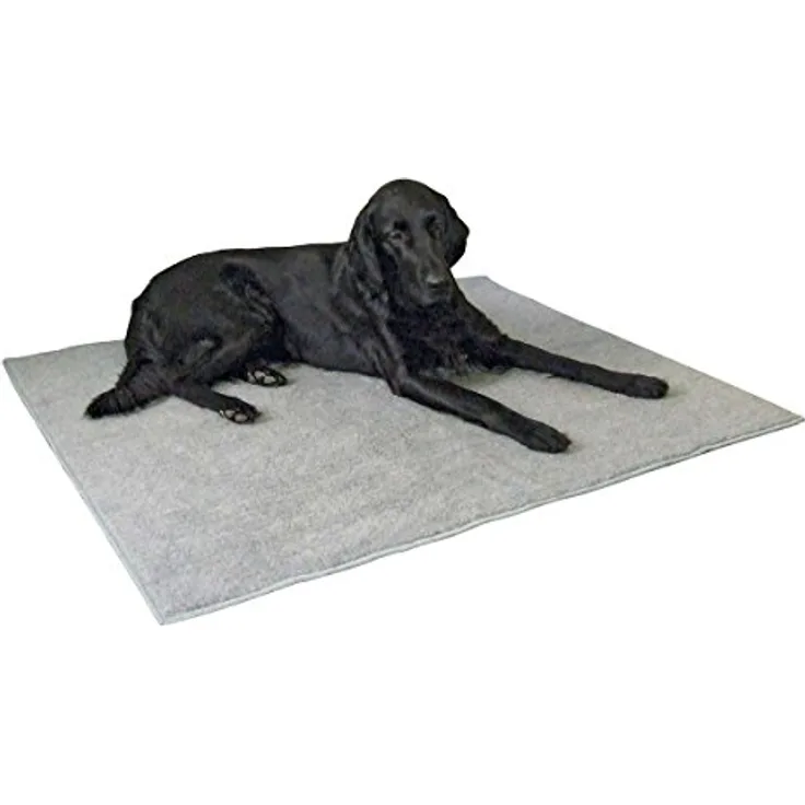 Kerbl Tierbett 84002, flauschige isolierende Decke, grau, waschbar bis 30° C, Maße 125x80 cm