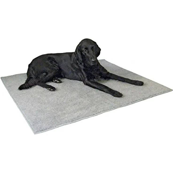 Kerbl Tierbett 84002, flauschige isolierende Decke, grau, waschbar bis 30° C, Maße 125x80 cm – Bild 1