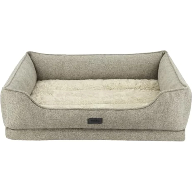Nobby Orthopädisches Komfortbett eckig CALBU, beige, mit Memory-Schaumstoff und abnehmbarem Bezug, 50 x 39 x 13+5 cm – Bild 1