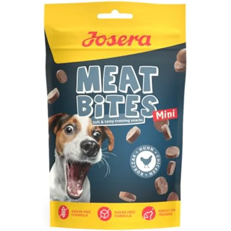 Josera Meat Bites Mini Chicken, Trainingssnack für kleine Hunde, 70g