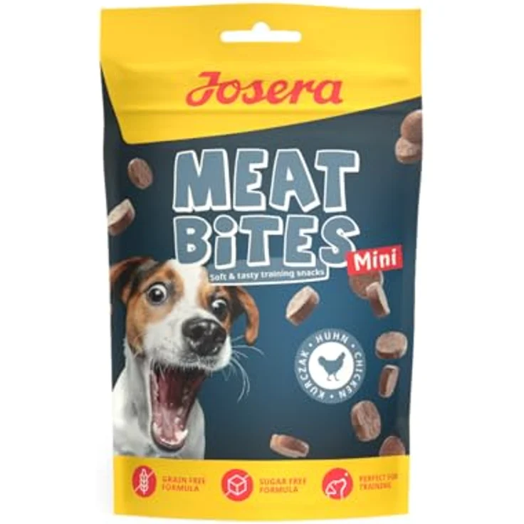 Josera Meat Bites Mini Chicken, Trainingssnack für kleine Hunde, 70g – Bild 1