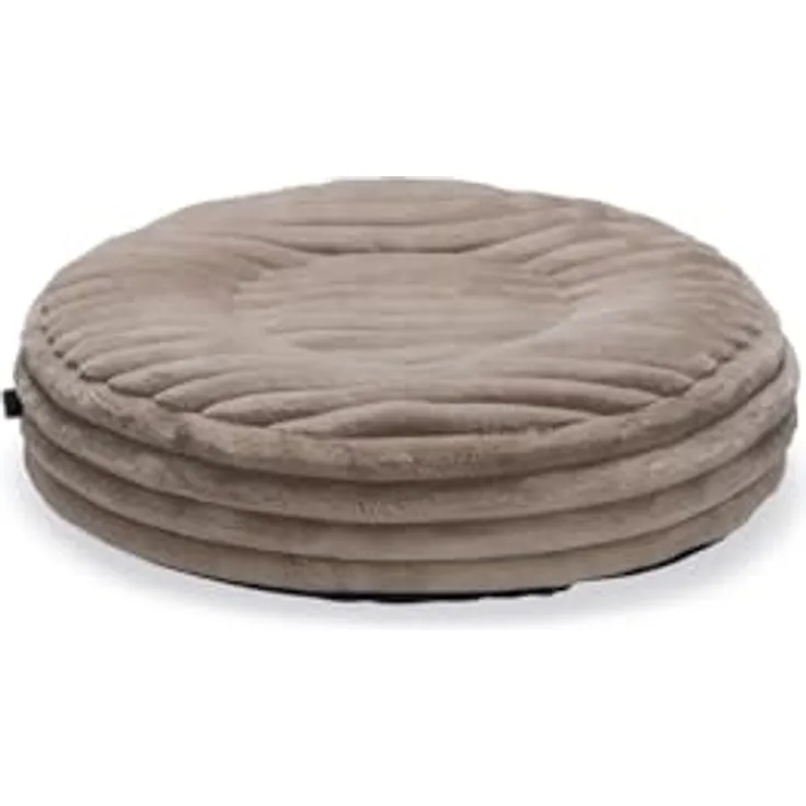 Designed By Lotte Tierkissen Hundekissen Reza rund beige - Nachhaltiges Hundekissen mit recycelter Füllung und rutschfester Unterseite