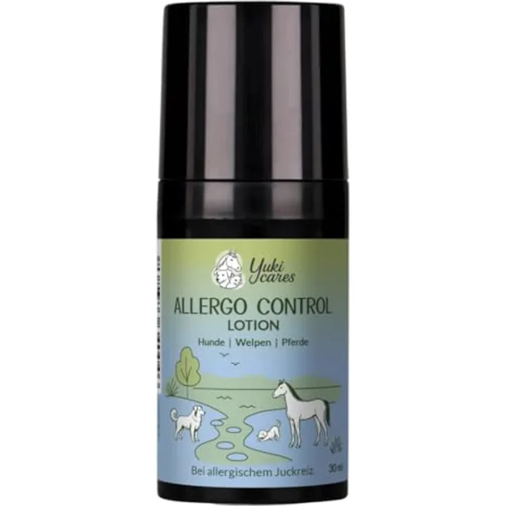 Yuki cares Allergo Control Lotion gegen allergischen Juckreiz, 30ml, sanfte Linderung mit natürlichen Wirkstoffen, handgemacht in Deutschland