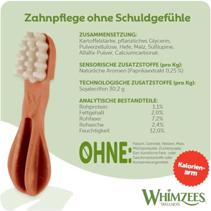 Whimzees Snack Toothbrush, Hundesnack zur Belohnung und für Training, 360g (6x60g) – Bild 5
