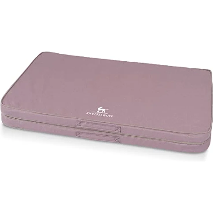 Knuffelwuff Hundematte Faltbare Reisematte Tacoma, Orthopädisch mit Memory Foam Schaummatratze, kuscheligem Velours - Blau – Bild 4