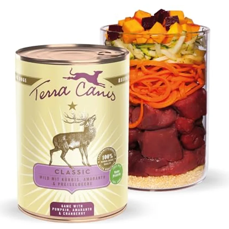 Terra Canis Wild, Kürbis & Preiselbeere - Classic Nassfutter, 400g I Premium Hundefutter in 100% Lebensmittelqualität, allergen- & getreidearm, glutenfrei