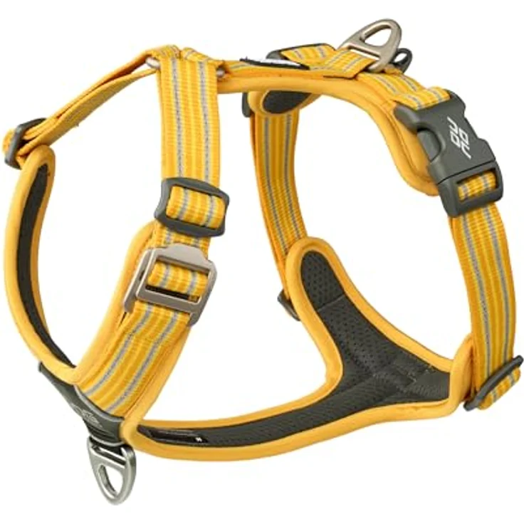DOG Copenhagen Comfort Walk Air 3.0 Hundegeschirr, ergonomisches Geschirr mit zwei Leinenbefestigungen, Lemon, XL – Bild 1
