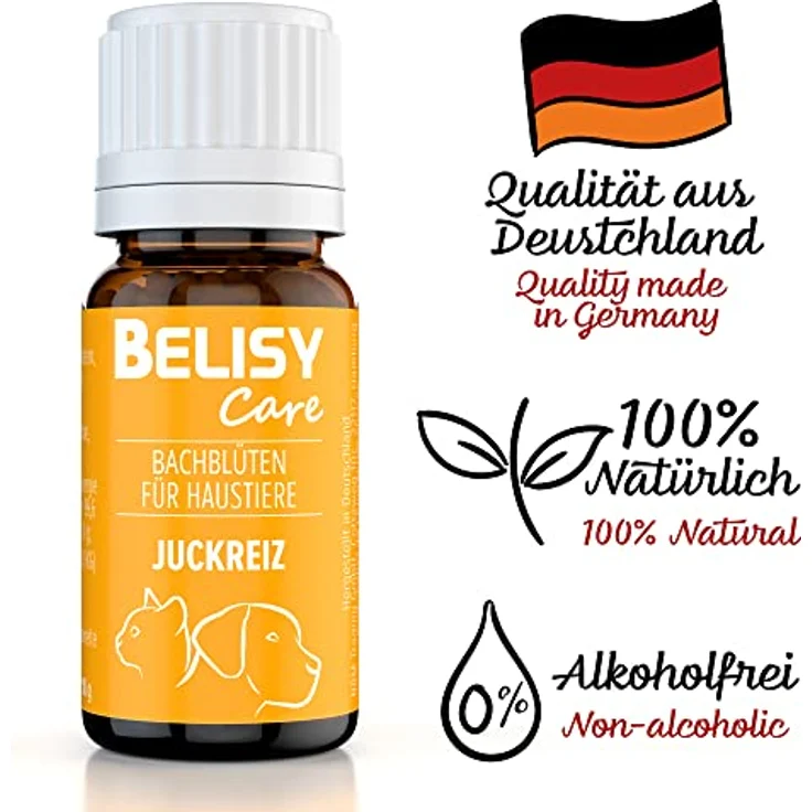 BELISY Juckreiz Bachblüten Kügelchen für Hunde & Katzen, alkoholfrei, 10g - natürliche Pflege gegen Juckreiz & für gesundes Fell – Bild 2