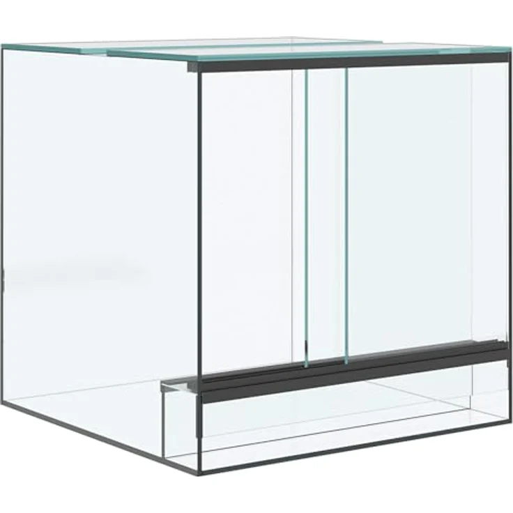 vidaXL Reptilien- und Amphibienhabitat, 30 x 30 x 30 cm, Weißes Glas, 360-Grad-Sicht, stapelbares Design, für Innen- und Außenbereich – Bild 1