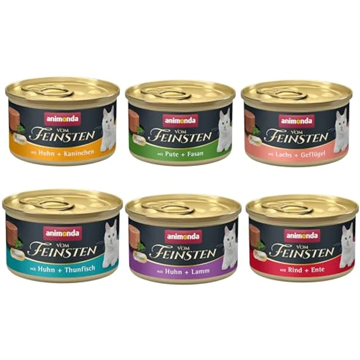 animonda Vom Feinsten Adult Katzenfutter Mousse-Vielfalt, 72 x 85 g, Nassfutter ohne Getreide und Zucker, luftig-zarte Konsistenz für ausgewachsene Katzen – Bild 1