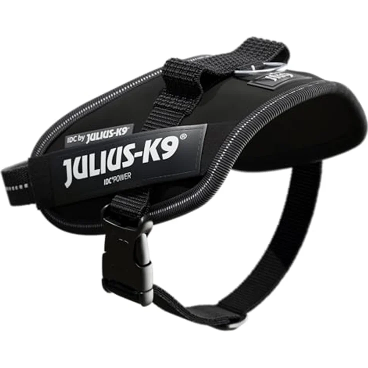 JULIUS K-9 IDC Powergeschirr XS, Schwarz - Reflektierendes, verstellbares Hundegeschirr, atmungsaktiv, Oeko-TEX zertifiziert für kleine bis große Hunde, mit Logo-Feld und robuster Konstruktion – Bild 3