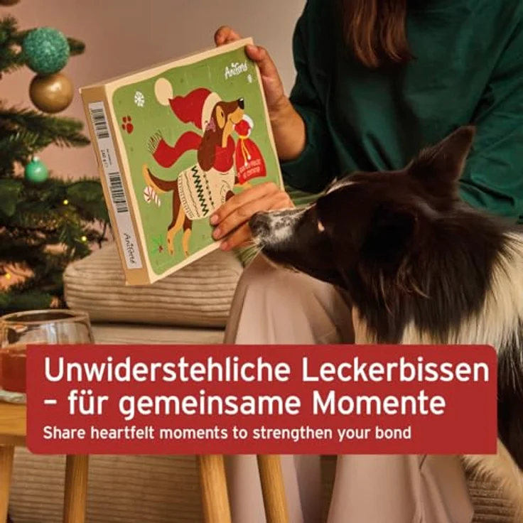 AniForte Adventskalender für Hunde 2025 - Natürliche getreidefreie Hundesnacks ohne Farb- & Konservierungsstoffe, mit kompostierbarer Zellstoff-Einlage, Maße L 33 x B 23 x H 3,5 cm – Bild 4