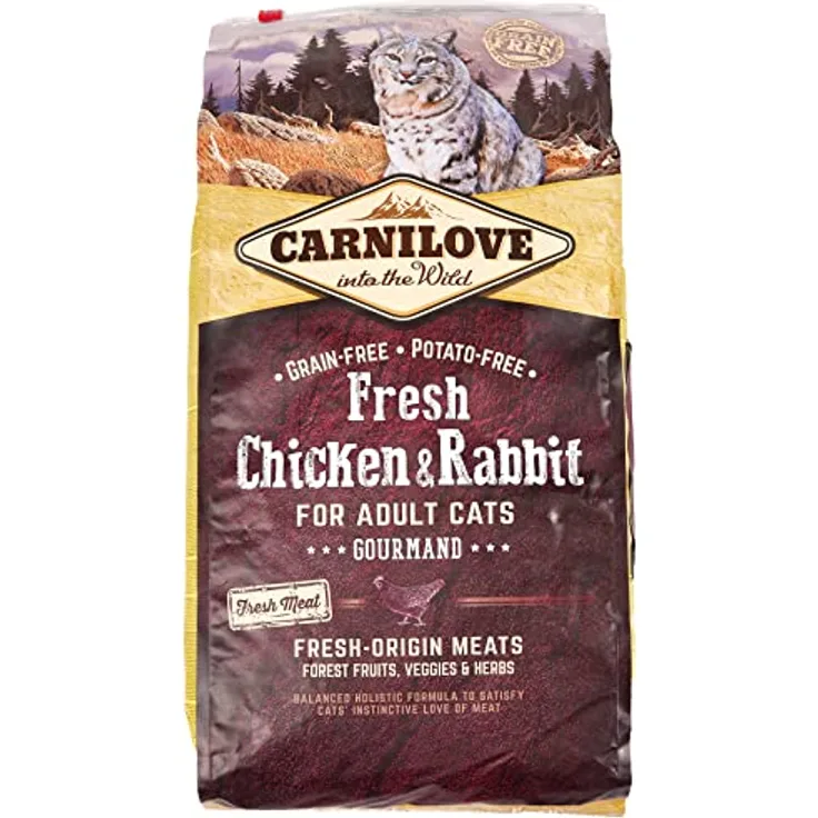 CARNILOVE Feline Adult Fresh Hähnchen Kaninchen, Katzen-Trockenfutter, 6 kg