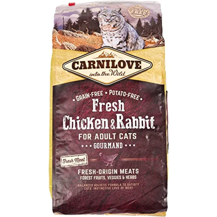 CARNILOVE Feline Adult Fresh Hähnchen Kaninchen, Katzen-Trockenfutter, 6 kg – Bild 1