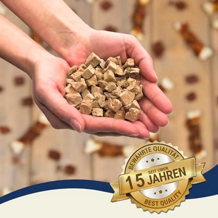 Lyra Pet® Entenbrustwürfel gefriergetrocknet, 200 g Snack für Hunde & Katzen, getreidefreies & fettarmes Leckerli, proteinreich, ideal für Kitten, Welpen & Senioren – Bild 3