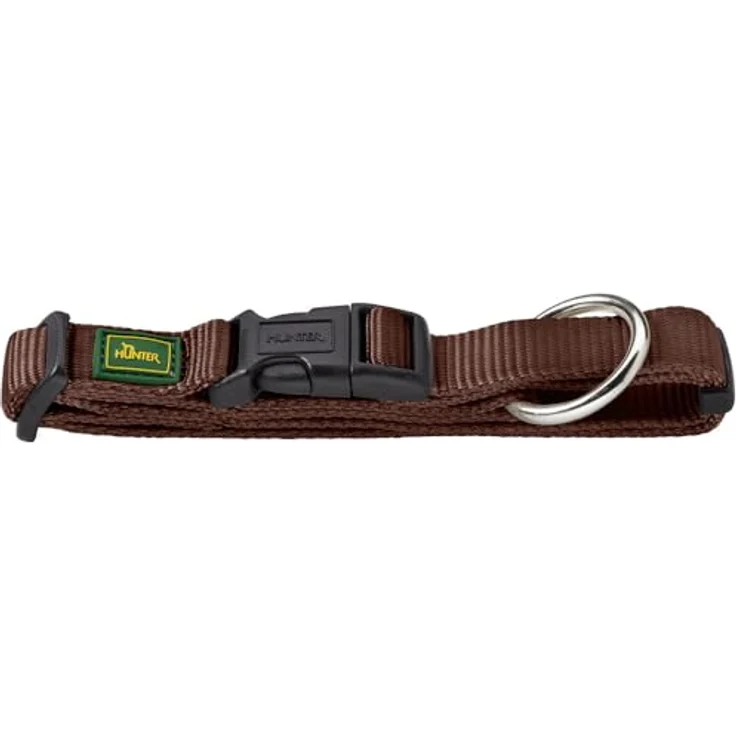 Hunter Tierbedarf Hunde-Halsband Vario-Plus braun, Nylon mit Zugentlastung – Bild 2