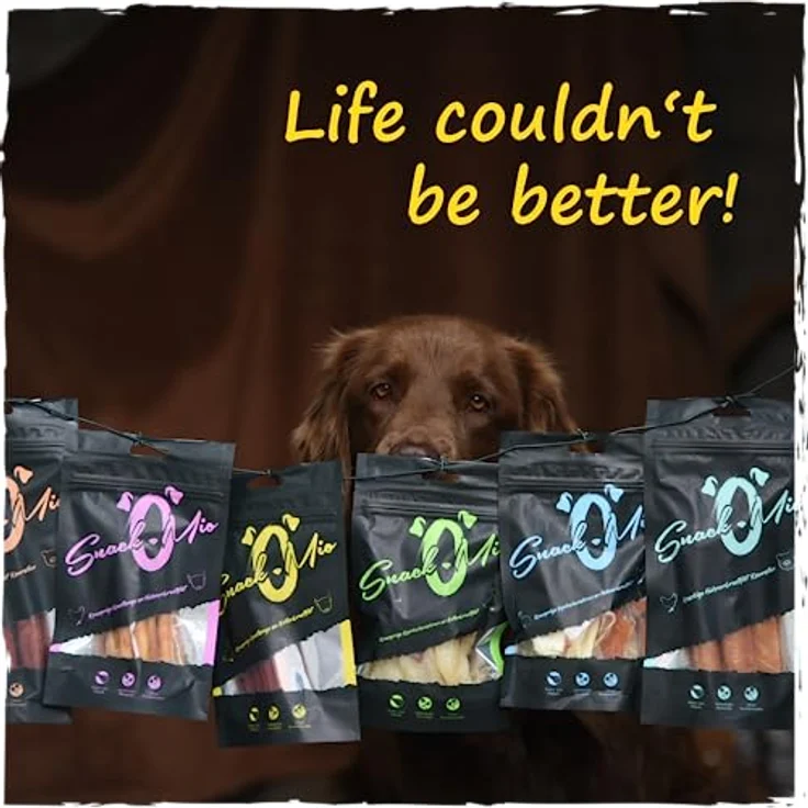 SnackOMio Premium Kausnack für Hunde, Schmackhafte Enten Kauknochen, 120g, Luftgetrocknet, BARF geeignet, glutenfrei, 1er Pack – Bild 2