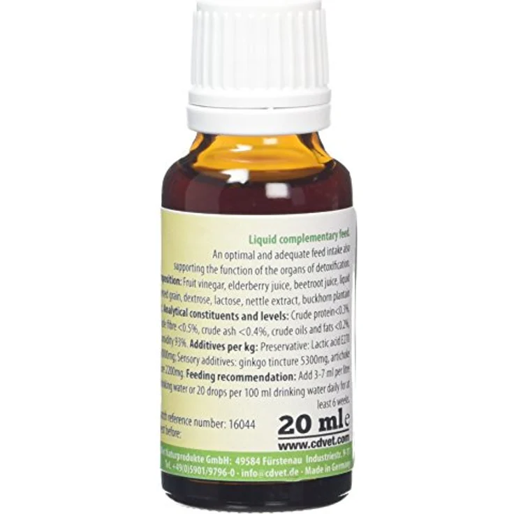 cdVet NagerVital 20 ml, Flüssiges Ergänzungsfuttermittel für Kaninchen und Meerschweinchen, Unterstützung der Leber- und Nierenfunktion, positive Einfluss auf Haut und Haar, deutsche Qualitätsmarke – Bild 2