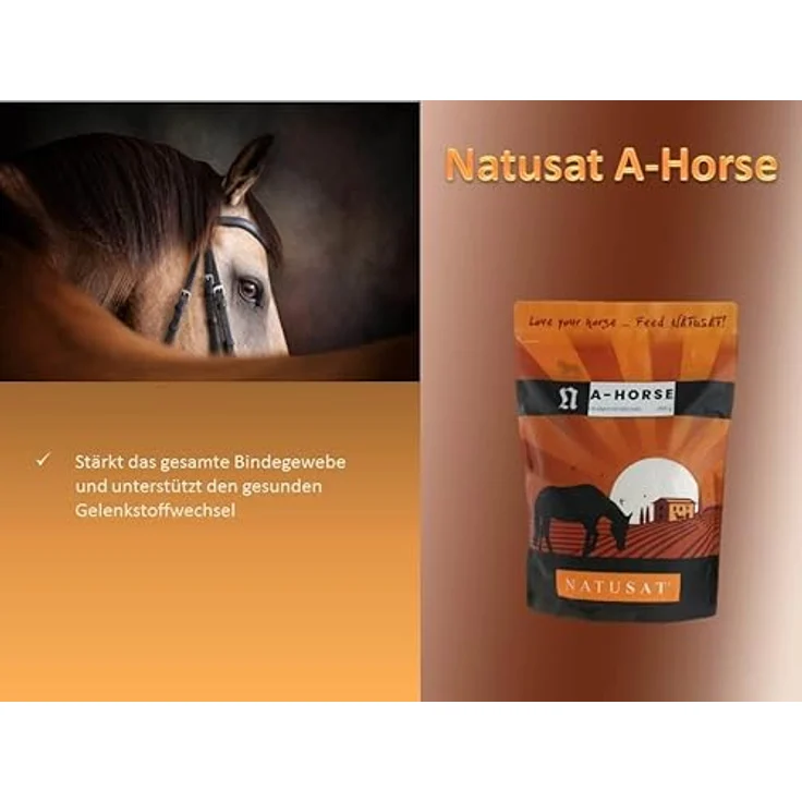 NATUSAT A-Horse, Pferdefutter mit Glucosamin, MSM, Chondroitin und L-Lysin für Pferdegelenke und Gelenkstoffwechsel, 2100 g – Bild 5