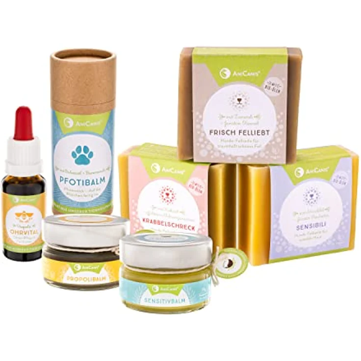 AniCanis Sensitivbalm, Pflegebalsam für Hunde & Katzen mit Bio-Wachs und Bio-Ölen, 50g - Für sensible Haut, entwickelt vom Tierheilpraktiker, 100% Naturprodukt – Bild 3
