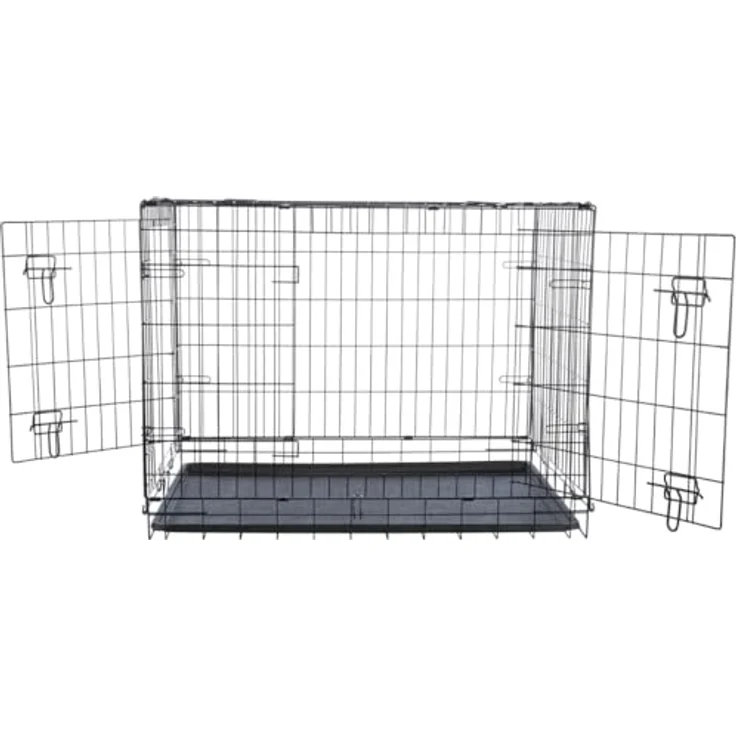 TRIXIE Home Kennel S, Hundekäfig 64 x 54 x 48 cm, schwarz, mit 2 Türen und Sicherheitsverschlüssen – Bild 3