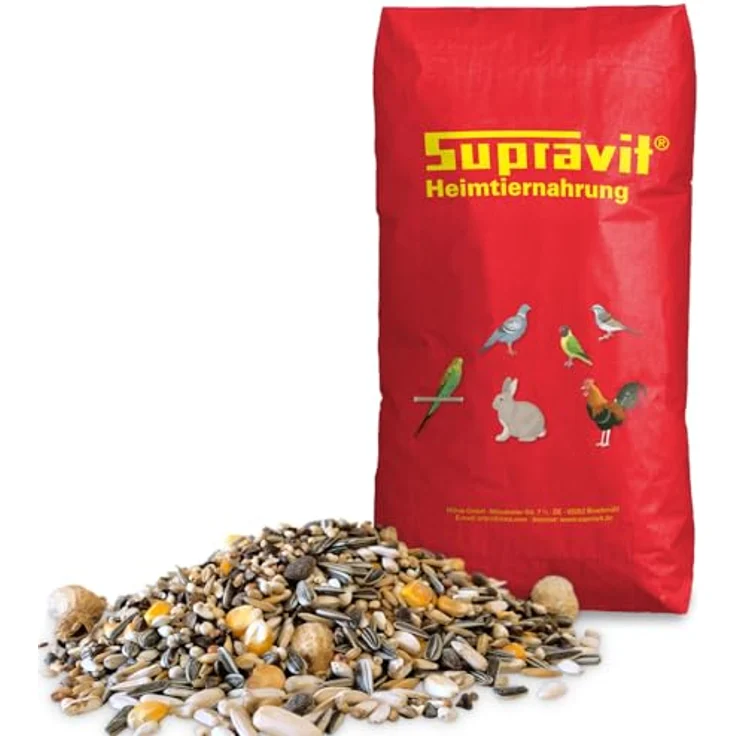 Supravit Papageienfutter 20kg, Premium Saaten- & Körnermischung für Papageien aller Arten, hochwertige Zutaten, hergestellt in Deutschland – Bild 1