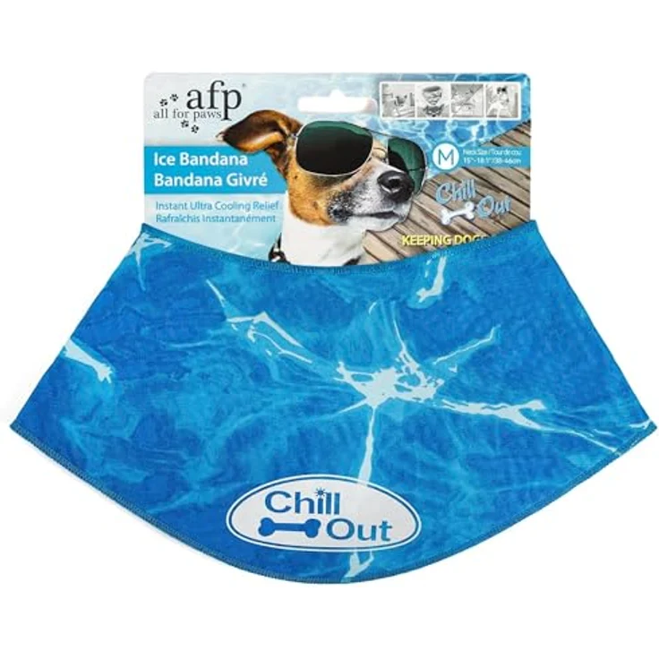 ALL FOR PAWS AFP Halstuch CHILL Out Ice Bandana, kühlendes Hundehalsband für Hunde M (38-46 cm) – Bild 1