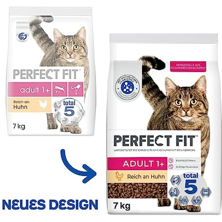 Perfect Fit Katze Adult Huhn, Trockenfutter für erwachsene Katzen, 7kg – Bild 8