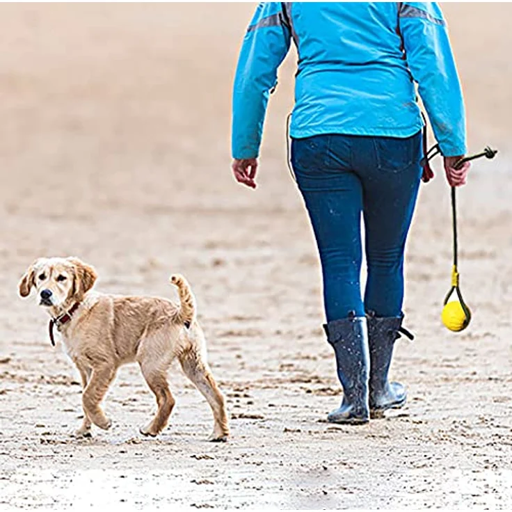 MMSGA Fling Durafoam Ball mit Seil, Hunde-Wasserspielzeug für kleine und mittelgroße Hunde, 7 cm, reißfestes Schaumstoffmaterial, schwimmfähig – Bild 3