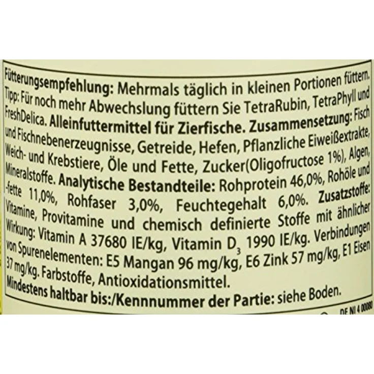 UINCLU TetraMin Hauptfutter für Zierfische, Flockenform mit Präbiotika für gesundes Fischleben, 250 ml Dose – Bild 5