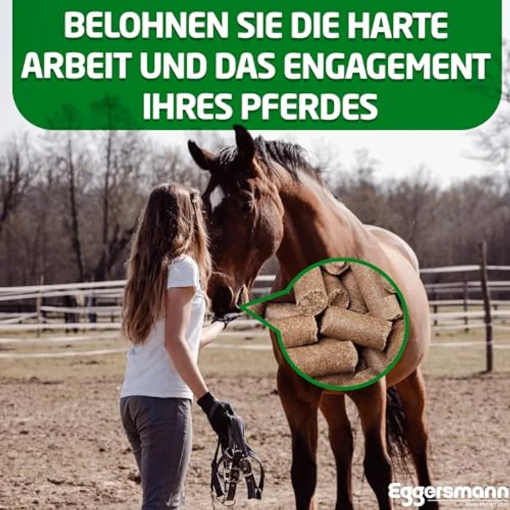 Eggersmann Mein Pferdefutter Pferde-Leckerlis 1 kg, Lecker Bricks mit natürlichem Apfel-Geschmack, hohe Qualität, ideal als Belohnung für Pferde und Ponys – Bild 3