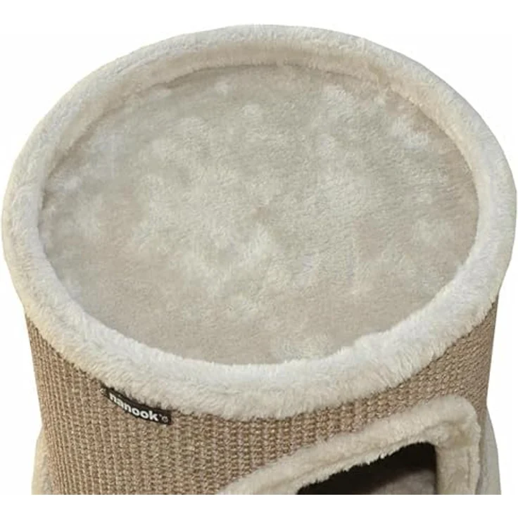 nanook Kratzbaum Kratztonne Spieltonne Luna braun, 89 x 38 cm mit Langflor-Plüsch, stabil und kratzfest, mit Plüsch Liegefläche - Preisvergleich – Bild 5