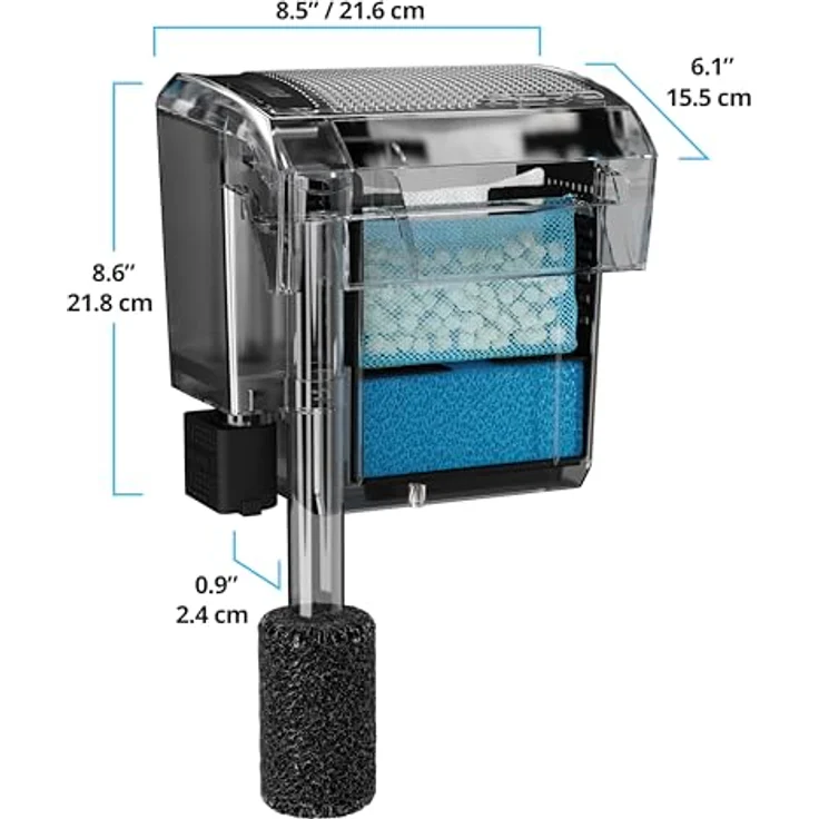 Fluval AquaClear AC70, Hochleistungsfilter für Aquarien 152–265 l, 4-stufige Filterung, CycleGuard Technologie – Bild 2