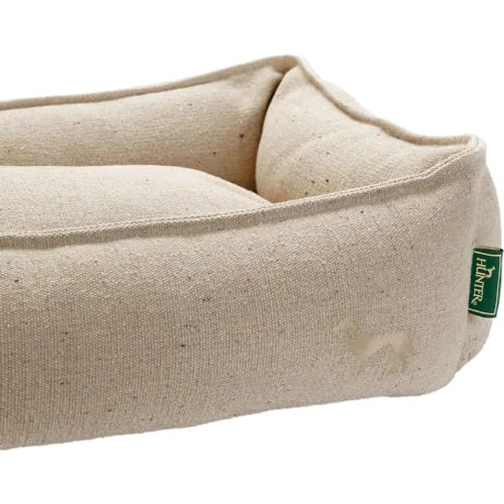 Hunter Tierbedarf Hundesofa Belluno creme, Recycling Tierbett mit rutschhemmender Unterseite und waschbarem Bezug – Bild 9