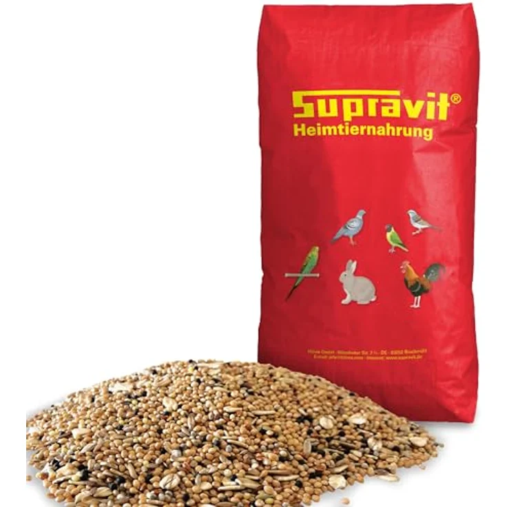 Supravit Wachtelfutter 25kg, Vollwertige Körnermischung für Wachteln und Hühner, ohne Zusatzstoffe, Hergestellt in Deutschland – Bild 1