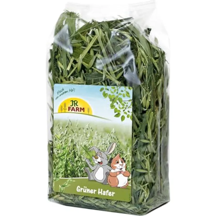 JR FARM Grüner Hafer 500 g, hochwertiges Kleintierfutter zur Unterstützung des Zahnabriebs und Vitalfunktionen, gentechnikfrei, Made in Germany