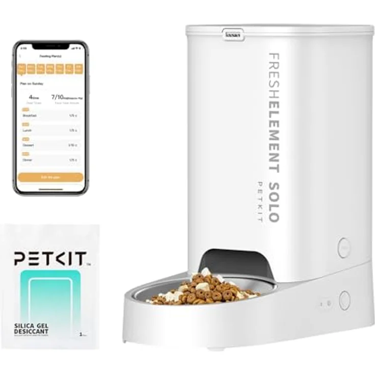 PETKIT Futterautomat Katze, 3L, Automatischer Futterspender für Katzen und Hunde, 1-10 Mahlzeiten/Tag, 304 Edelstahl mit Fresh Lock-Technologie – Bild 1