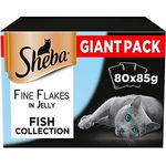 Sheba Multipack Giant-Pack Delikatesse in Gelee, Fisch Variation MSC, 80x85g Portionsbeutel