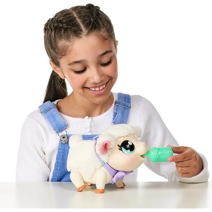 Moose Toys Little Live Pets My Pet Lamb Snowie, interaktives Baby-Lämmchen mit über 25 Geräuschen, weiß – Bild 5
