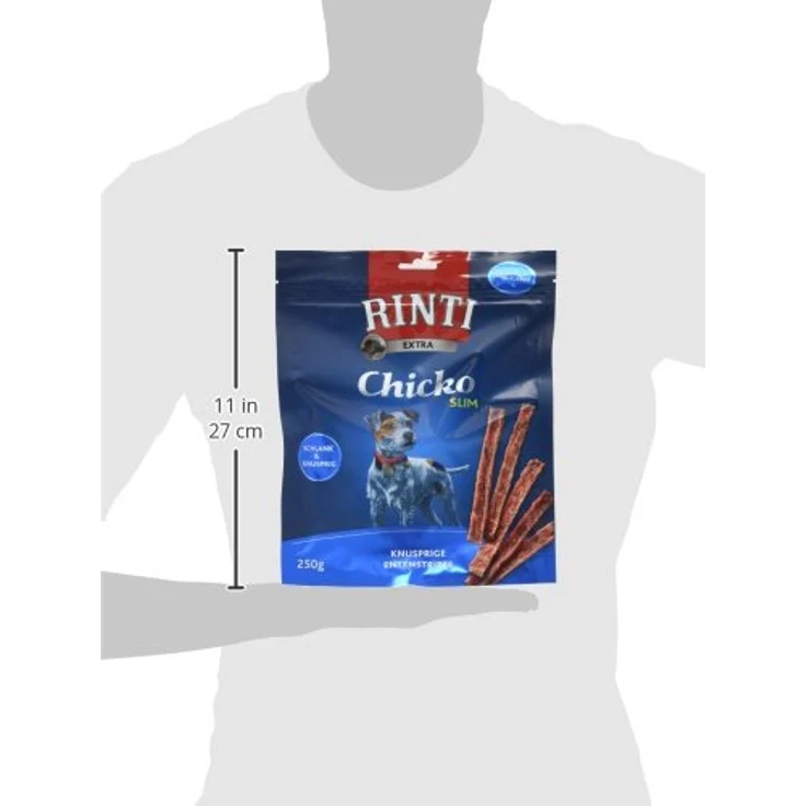 Rinti Extra Chicko Slim Ente, Hundesnacks aus Entenfilet, fettarm und ohne Fleischmehle, Vorratspack 3er (3 x 250 g) – Bild 3