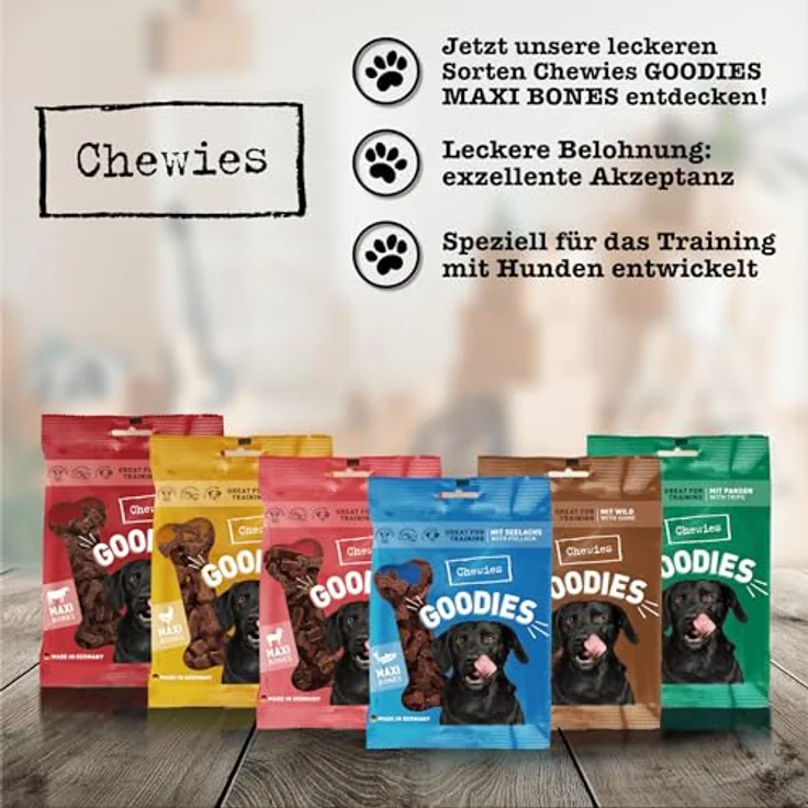 Chewies Hundeleckerli Training Maxi Lamm Knöchelchen, 200 g, zuckerfreie Hundesnacks mit hohem Fleischanteil, ideal für mittelgroße und große Hunde – Bild 4