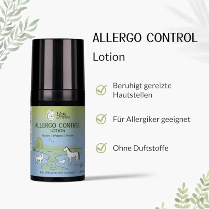 Yuki cares Allergo Control Lotion, Juckreizmittel für Hunde mit natürlichen Wirkstoffen, 10ml, handgemacht in Deutschland – Bild 4