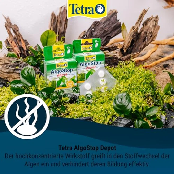Tetra AlgoStop depot, formstabile Tabletten zur Algenvorbeugung in Aquarien ab 40 L, 12 Tabletten mit Depotwirkung – Bild 2