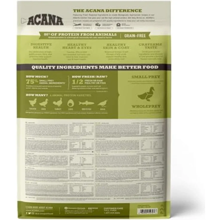 Acana Katzenfutter Grasslands, getreidefreies Trockenfutter für Katzen, 4,5 kg – Bild 2