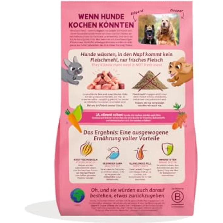 Edgard & Cooper Junior Freilaufente und Huhn, getreidefreies Hunde-Trockenfutter für Welpen, 2,5kg – Bild 2