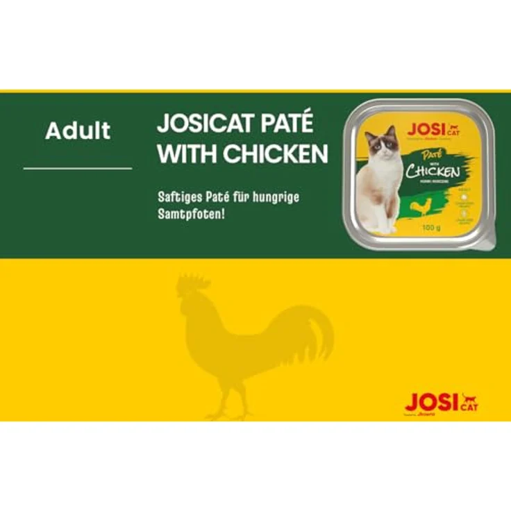 JosiCat Paté mit Huhn, Premium Nassfutter für Katzen, getreidefrei, 32 x 100 g, mit Vitaminen D3 & E, in Deutschland hergestellt – Bild 3