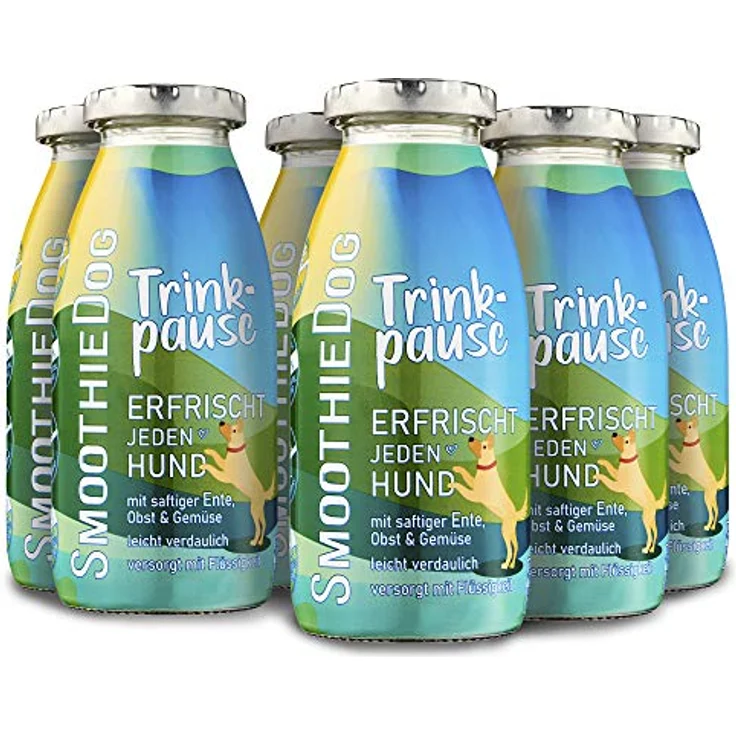 SmoothieDog Hunde Smoothie Trinkpause (Ente) - Flüssiges Hundeleckerli, Zucker- & glutenfrei, 250ml, 6er Set – Bild 1