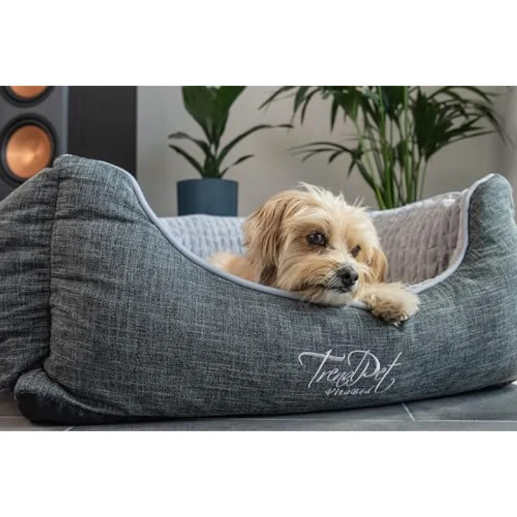 TrendPet VitaBed, Orthopädisches Hundebett mit 5cm Memofoam, Bezug abnehmbar und waschbar, 80x70cm – Bild 3
