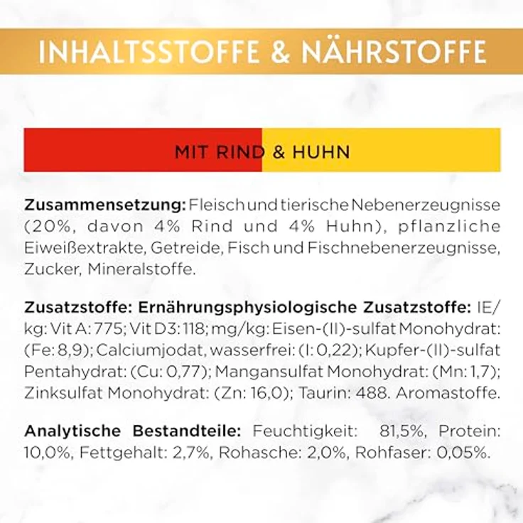 GOURMET Gold Feine Komposition, Katzen-Nassfutter mit Rind und Huhn, 12x85g – Bild 8